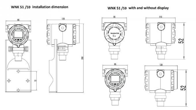 Double bride 4-20ma/Hart Output Differential Pressure Transmitter avec à l'épreuve ex