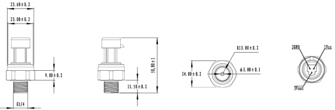 Capteur en laiton d'émetteur de pression atmosphérique d'ODM d'OEM pour le gaz vapeur-liquide