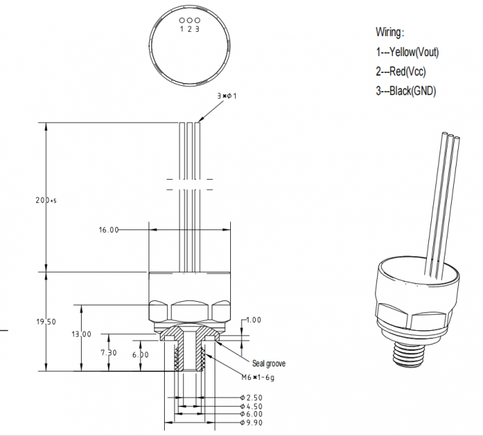 Capteur de pression de petite taille WNK pour machine à café distributeur d'eau compteur d'eau 1
